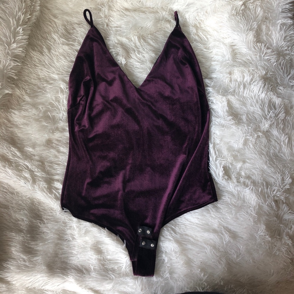 Fashion Nova Velvet Womens Body Suit